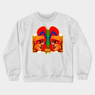 Girl in red Boh sandals Crewneck Sweatshirt